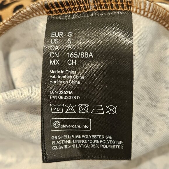 H&M Women's Leopard Animal Print Bodycon Sleeveless Mini Party Dress Size S - Picture 13 of 15